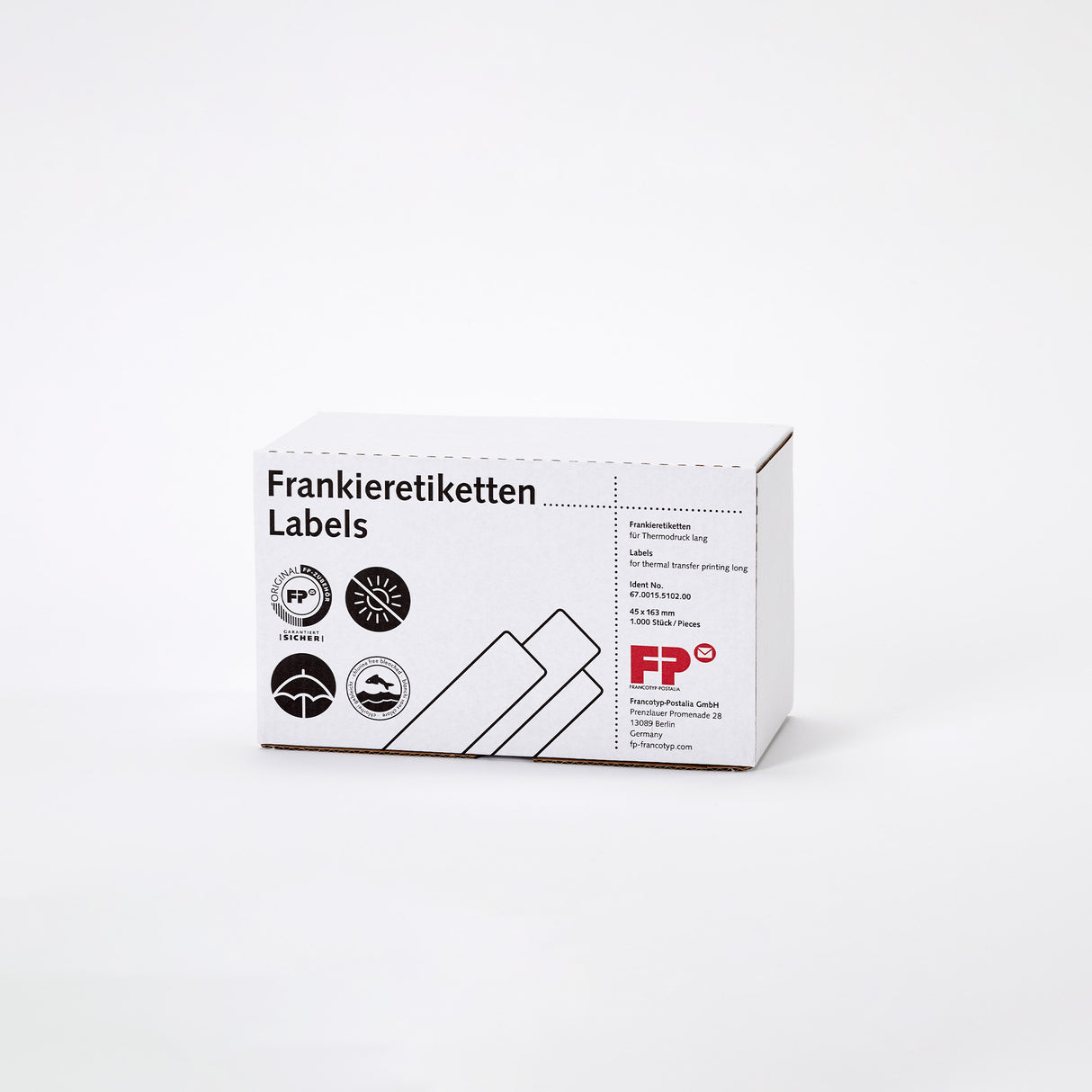 Francotyp Frankeringsetiketter 16 cm 1000 st